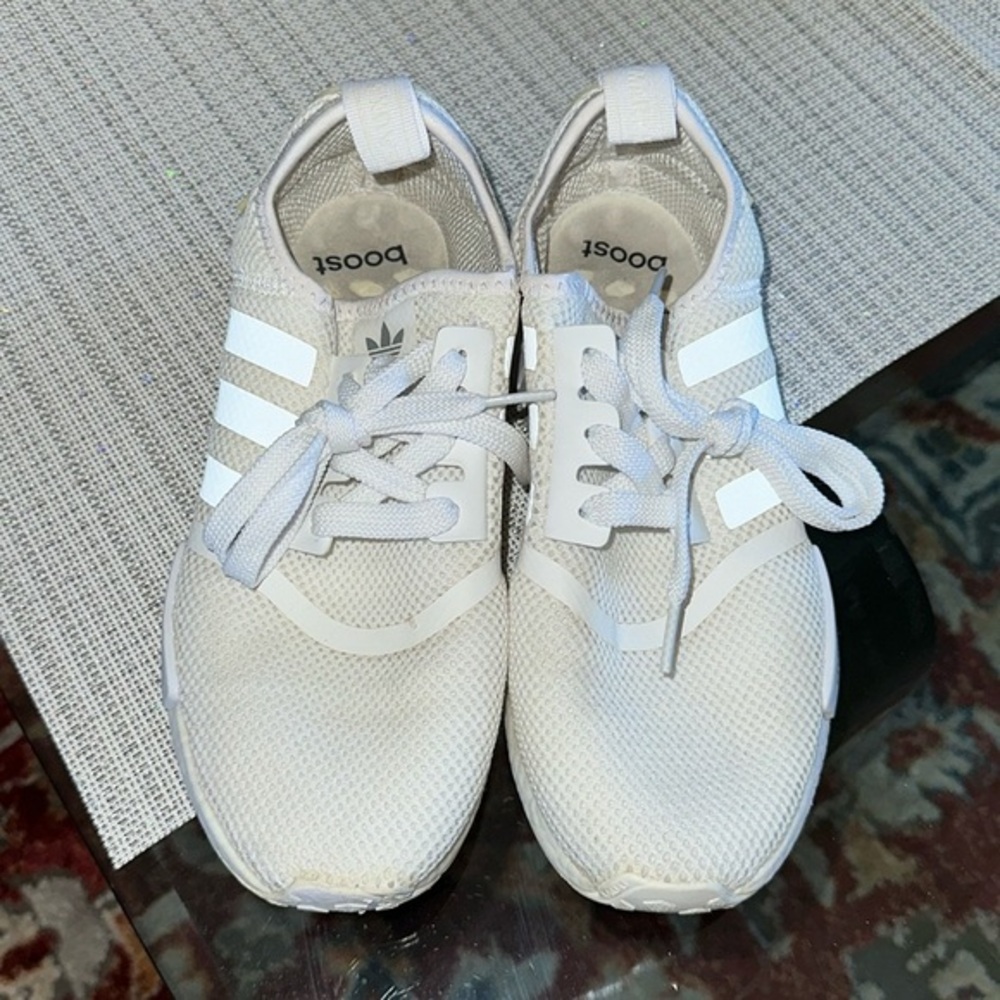 Triple white Adidas boost, and‎ MDs size 8 1/2